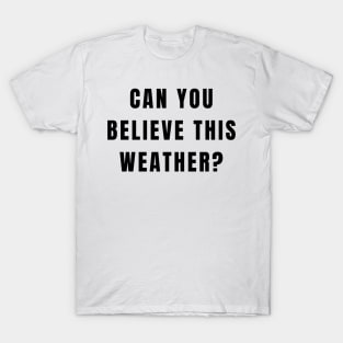 Funny Conversation Starter Can You Believe This Weather T-Shirt